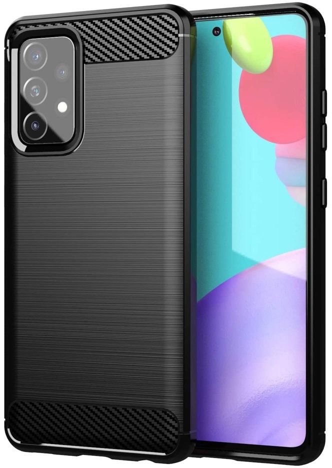 Samsung Hurtel Carbon Case elastyczne etui pokrowiec Galaxy A72 4G czarny
