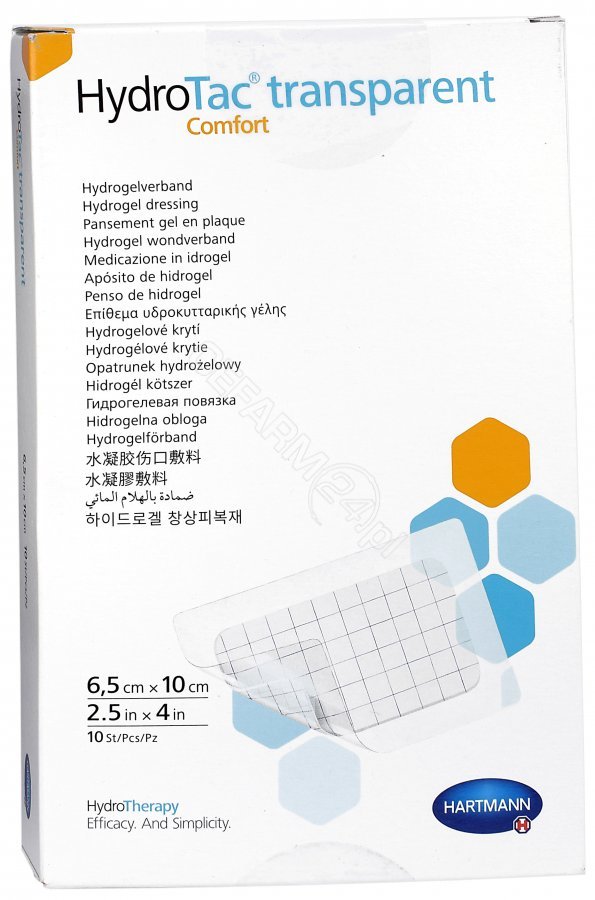 Hartmann HydroTac Transparent Comfort przezroczysty opatrunek z hydrożelem 6.5 x 10 cm x 10 szt |  OD 199 PLN!