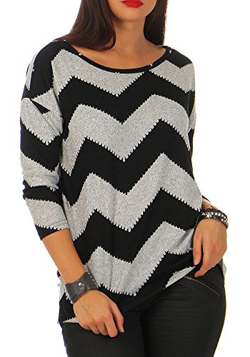 Only Onlelcos Damski Sweter, Szary/Czarny, XS