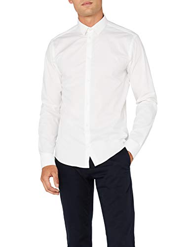 Casual Friday Męska koszula biznesowa Slim Fit 500924, Biały (Bright White 50105), M