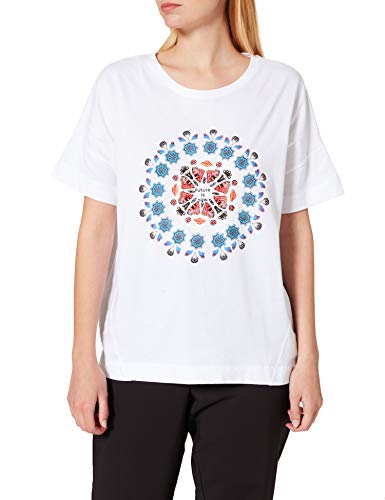 Desigual Damska koszulka oversize Galactic, biały, S