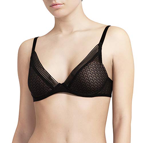 Passionata Manhattan biustonosz z głębokim wycięciem, bielizna damska, czarny, 70D