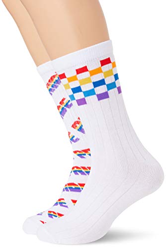 Urban Classics Skarpety unisex Pride Racing 2-pak, skarpety sportowe dla mężczyzn i kobiet, rozmiary 35-50, wielokolorowy, 47/50 cm