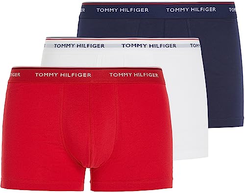 Tommy Hilfiger Trunk 3p Bokserki (szorty) Mężczyźni, White/Tango Red/ Peacoat, L
