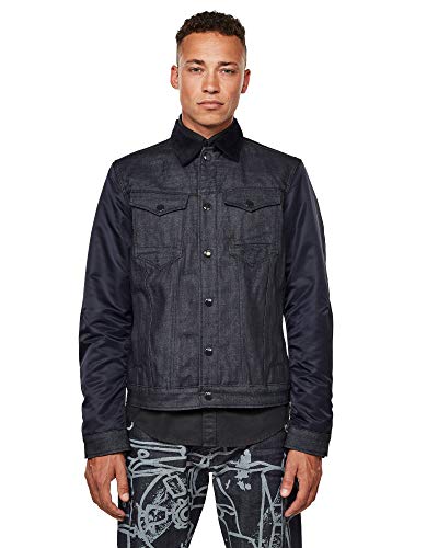 G-STAR RAW Męska kurtka dżinsowa Arc 3D Slim Jkt Pm Padded denim JacketG-STAR RAW męska kurtka dżinsowa Arc 3D Slim Jkt Pm Padded, Raw Denim B988-001, S