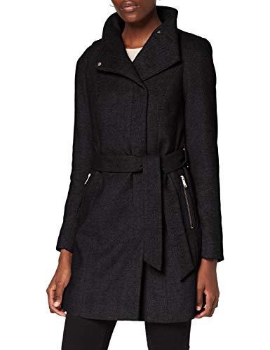 VERO MODA Płaszcz damski, ciemnoszary melanż, M
