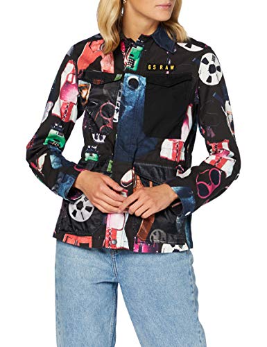 G-STAR RAW Rovic Field kurtka damska Allover Printed, Wielokolorowy (Dk Black Objects D16973-c309-b527), XS