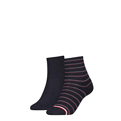 Tommy Hilfiger Kobiety Tommy Hilfiger Preppy Women'S Short Socks Skarpety, Czarny, 35-38 EU