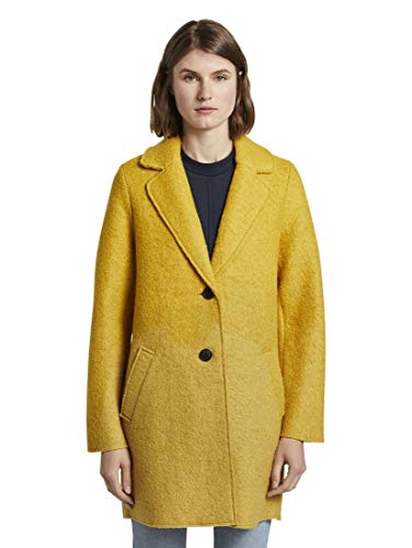 TOM TAILOR Damski Luźny płaszcz Bouclé 1020592, 24270 - California Sand Yellow, L