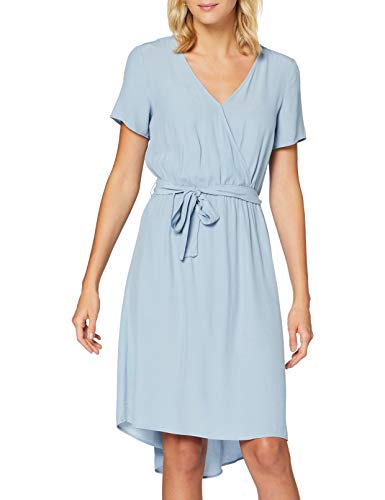 Vila Damska sukienka Viprimera Wrap S/S Dress-noos, ashley blue, 34