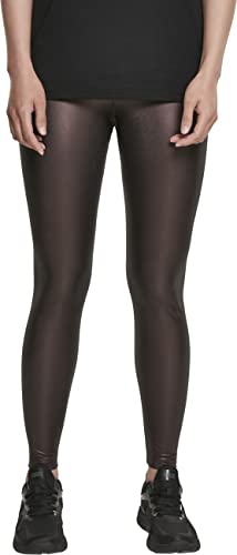 Urban Classics Damskie legginsy ze sztucznej skóry z wysokim stanem, damskie spodnie sportowe w różnych kolorach, rozmiary XS - 5XL, Redwine., 4XL