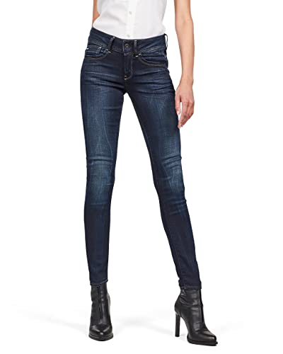 G-Star Lynn Mid Waist Skinny dżinsy damskie, Niebieski (Faded Blue D06746-5245-a889), 23W / 34L