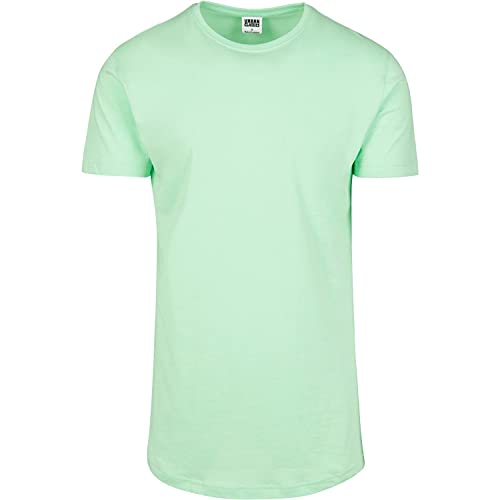 Urban Classics Męski T-Shirt Shaped Long Tee jednokolorowy, długi krój, męska koszula, dostępna w wielu różnych kolorach, rozmiary XS- 5XL, Neomint, XXL