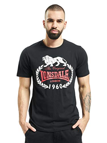 Lonsdale Męska koszulka z długim rękawem Original 1960 Slimfit, czarny, L