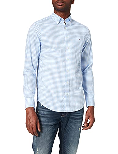 GANT Męska koszula na co dzień w kratkę Reg Bd