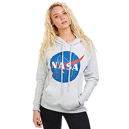 Nasa Damska bluza z kapturem z logo, Szary (szary Marl Spo), 40