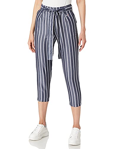 Tommy Jeans Damskie spodnie Tjw Hr Fluid Tapered Stripe, Ciemny granatowy/biały, 29W x 30L