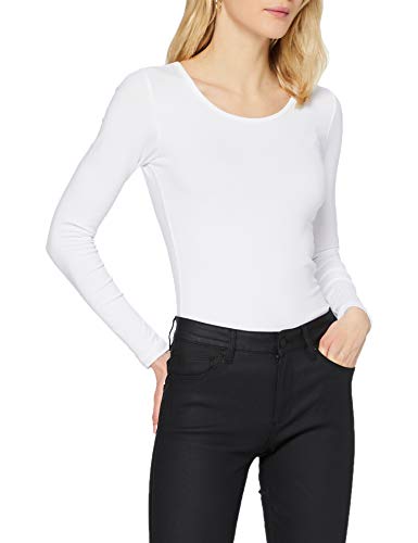 Only Kobiety Onllive Love Life L/S Oneck Top Noos Jrs Koszulka, Biały, L