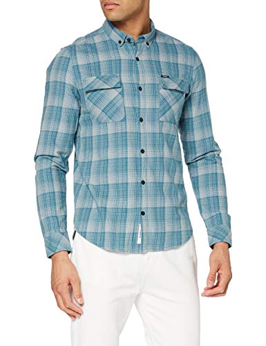 Garcia Męska koszula z kołnierzem button-down