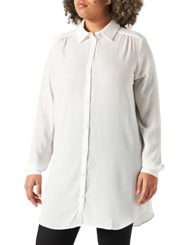 Vila Damska bluzka Vilucy Button L/S Tunic-Noos, Snow White, 42