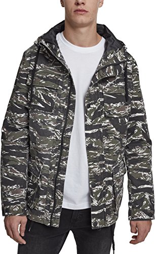 Urban Classics Męska kurtka bawełniana Tiger Camo, Wielobarwny (oliwkowy/czarny/biały 01383), 3XL