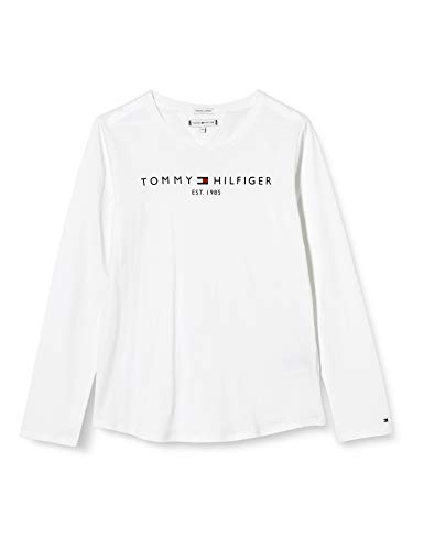 Tommy Hilfiger Koszulka dziewczęca Essential L/S, biały, 12 miesi?cy