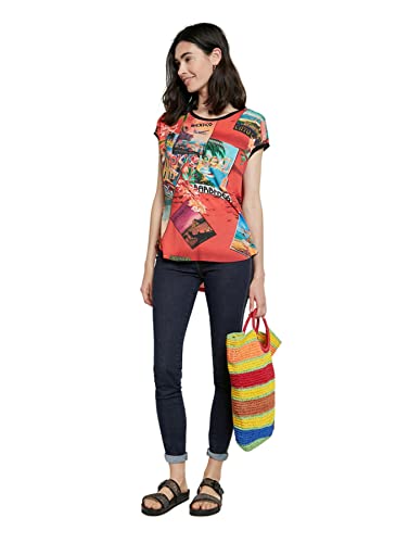 Desigual Ts_Colombia T-Shirt damski, czerwony, XS