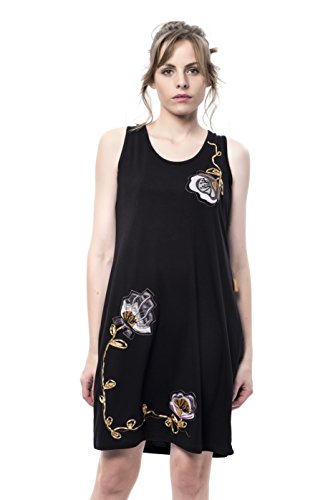 Mamatayoe Damska sukienka rowerowa na co dzień, czarny (czarny), S