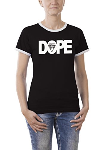 Touchlines Koszulka damska Dope Diamond Kontrast T-Shirt, czarny (Black 13), S