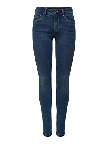 ONLY Dżinsy damskie Skinny Fit ONLCoral Superlow, niebieski (Dark Blue Denim), (M) W / 34L