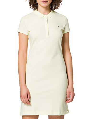 Tommy Hilfiger Damska sukienka polo o kroju slim fit, Matowa cytryna, L
