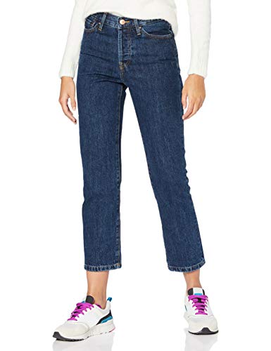 ONLY Onlfine Life Hi Rise Stra Ankle DNM Ana dżinsy damskie, niebieski (Dark Blue Denim), 27W / 32L