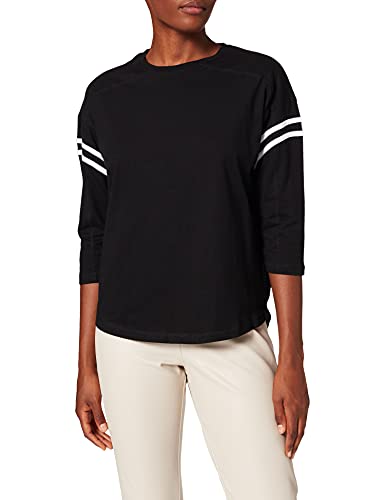 Urban Classics Damska koszulka z długim rękawem w paski L/S, wielokolorowy (Blk/Wht 00050), 4XL