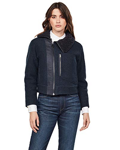 G-STAR RAW Kurtka damska Dielec Biker, niebieski (Mazarine Blue 4213), L