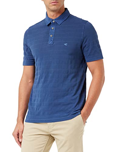 Camel Active Męska Koszulka Polo z Rękawami do Łokci, Dark Blue P21, M