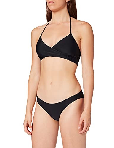 Urban Classics Damskie bikini Ladies dwuczęściowy damski kostium kąpielowy z wyrafinowanym topem, rozmiary XS - XL, czarny (czarny 7), XS