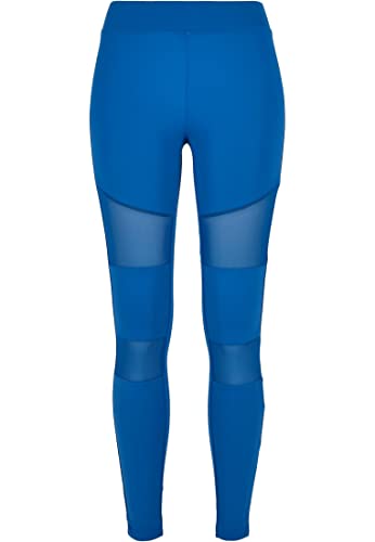 Urban Classics Damskie legginsy Tech Mesh Yoga, długie spodnie sportowe z wstawkami z siatki w wielu kolorach, rozmiary XS - 5XL, Sporty Blue, XS