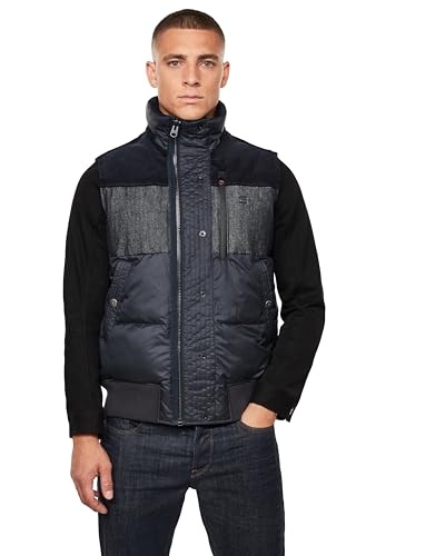 G-STAR RAW Kurtka męska Denim Mix Quilted Vest kurtka męska Denim Mix Quilted Vest, Mazarine Blue B958-4213, XXS