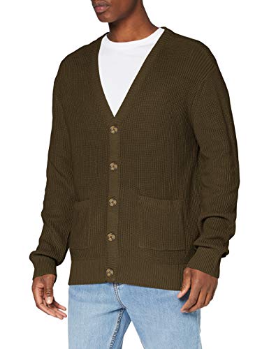Urban Classics Męskie bluzy z kardiganem Boxy, oliwkowy, XXL