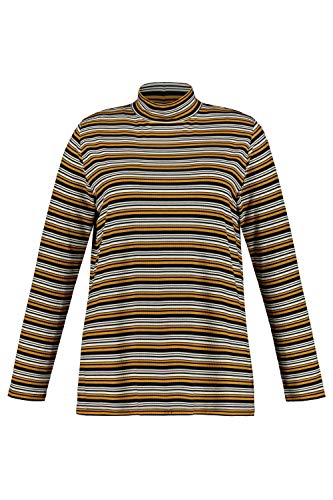 Ulla Popken Damska bluza z dzianiny, niebieski (Marine 74965276), 42 Duże Rozmiary