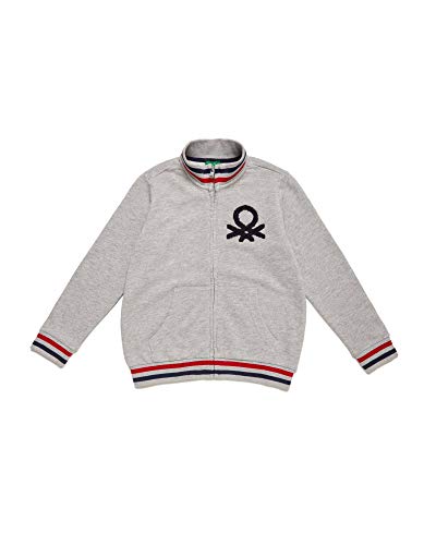 United Colors of Benetton Płaszcz chłopięcy, Szary (Grigio Melange 501), 12 Miesiące