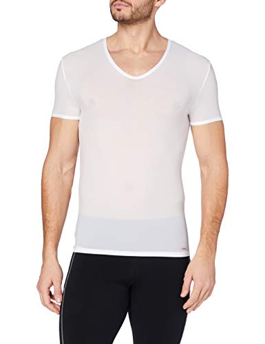 Olaf Benz - RED0965 - Męski T-shirt z dekoltem w serek (OB-1-06024), biały, L