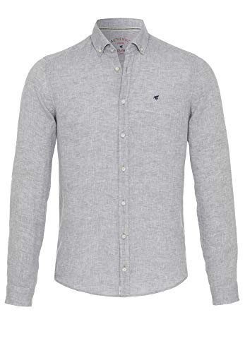 Pure Męska koszula z długim rękawem 3801-550, krój slim fit, jednokolorowa jasnoniebieska, XL