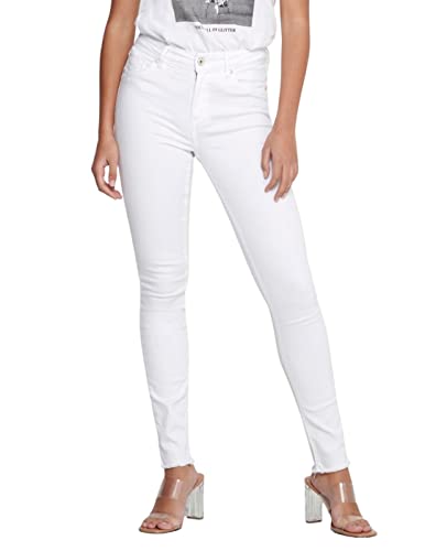 ONLY NOS Dżinsy damskie skinny, Biały (biały biały), 40W x 30L