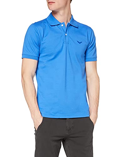 Trigema Męska koszulka polo Deluxe Piqué, niebieski (Electric-blue 048), 3XL