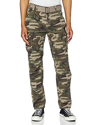 Schott NYC Spodnie męskie, Wielokolorowa (Camo Khaki Camo Khaki), 38W x 32L
