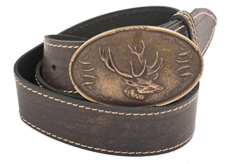 Werner Trachten Uniseks – pasek do stroju ludowego dla dorosłych 03868, brązowy (brązowy 565), 80 cm