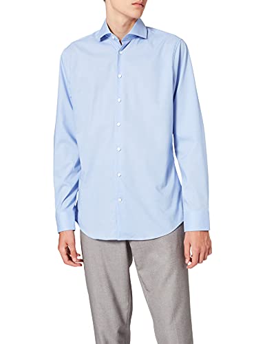 Seidensticker Męska koszula biznesowa Shaped Fit – bez prasowania, wąska koszula z kołnierzem typu kent – długi rękaw – 100% bawełna