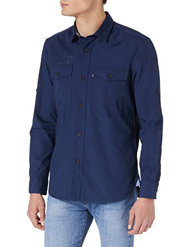 Camel Active Koszula Męska 4091335S28, Ciemnoniebieski, Xxl