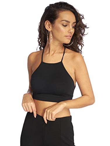 Urban Classics Damski trójkątny top sportowy podkoszulek, Czarny, S